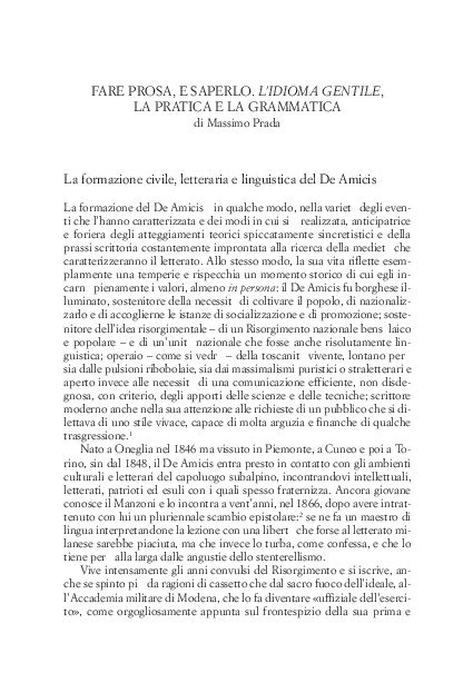 massimo prada studi di grammatica italiana|Fare prosa, e saperlo. L’Idioma gentile, la pratica e la grammatica.